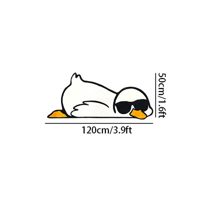 VIKAMA Tapis de chevet tendance motif canard jaune