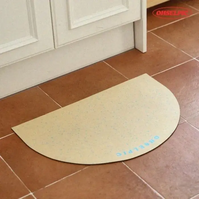Tapis de salle de bain semi-circulaire de style nordique moderne