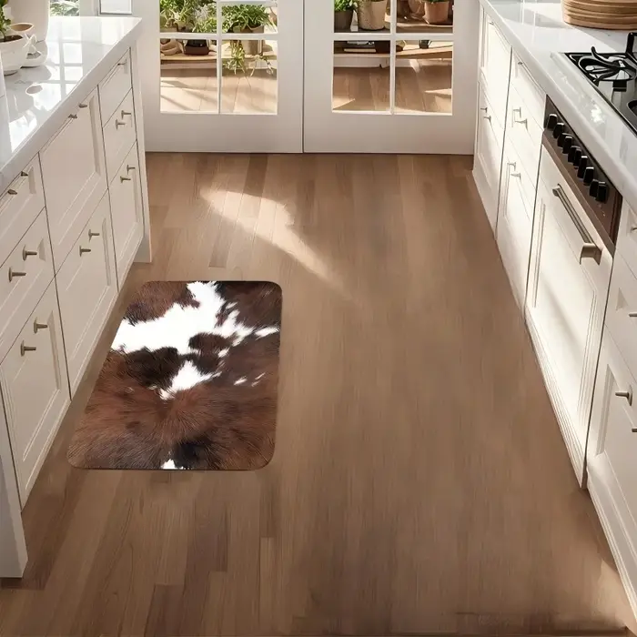 Tapis de cuisine en cuir de vachette pour chambre