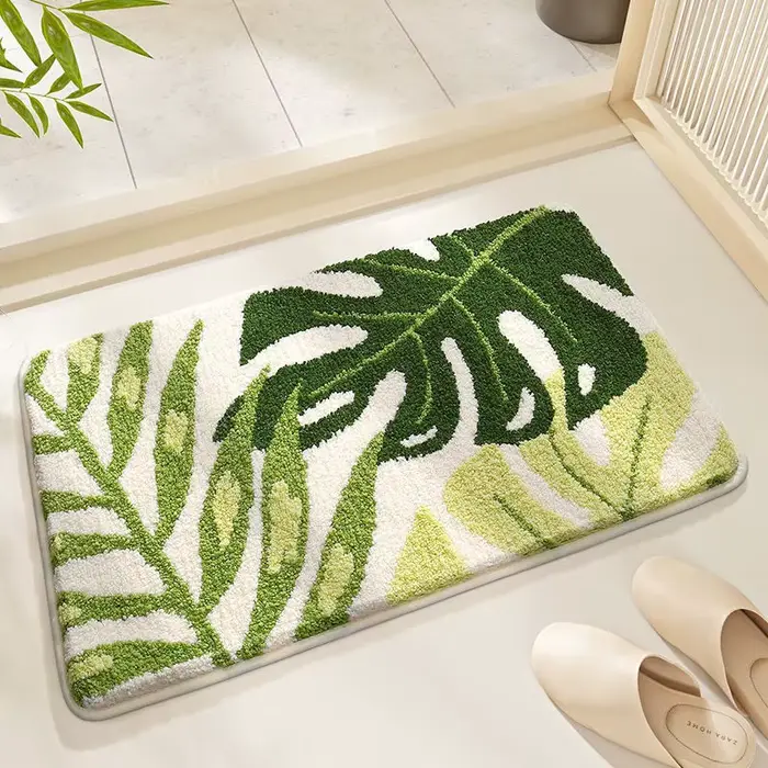 Nouveau Tapis de sol imitation cachemire, épais, absorbant, antidérapant, pour salle de bain