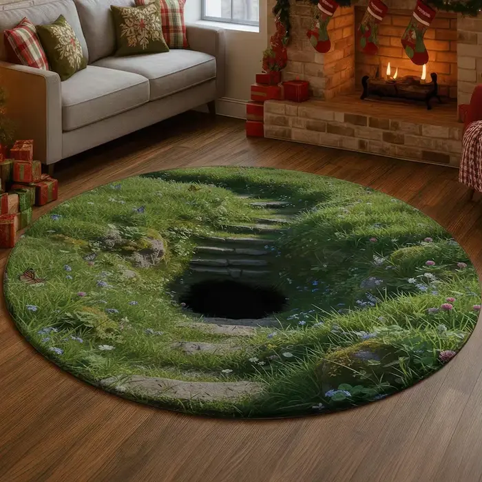 Tapis à motif d'herbe réaliste