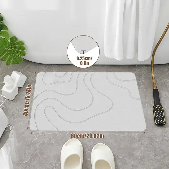 Tapis de bain en pierre de Diatomite d'intérieur