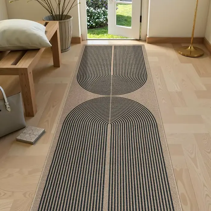 Tapis de chemin d'art à géométrie moderne