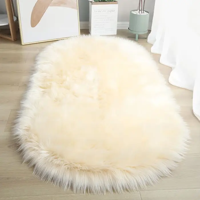 Tapis Beige pour décoration de chambre à coucher
