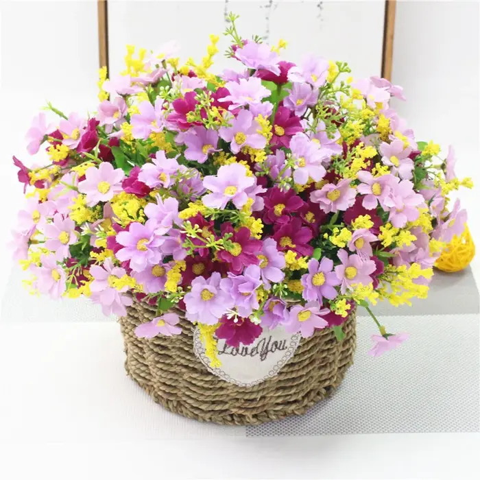 Interrupteur bouquet de fleurs artificielles