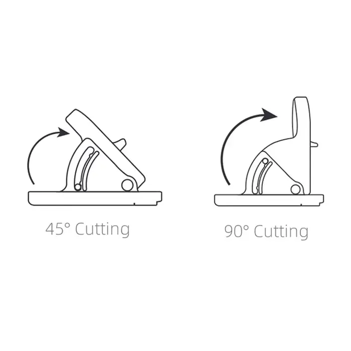 Coupe-tapis biseauté à 45 et 90 degrés