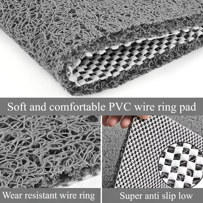 Tapis de douche/baignoire antidérapant et confortable en PVC