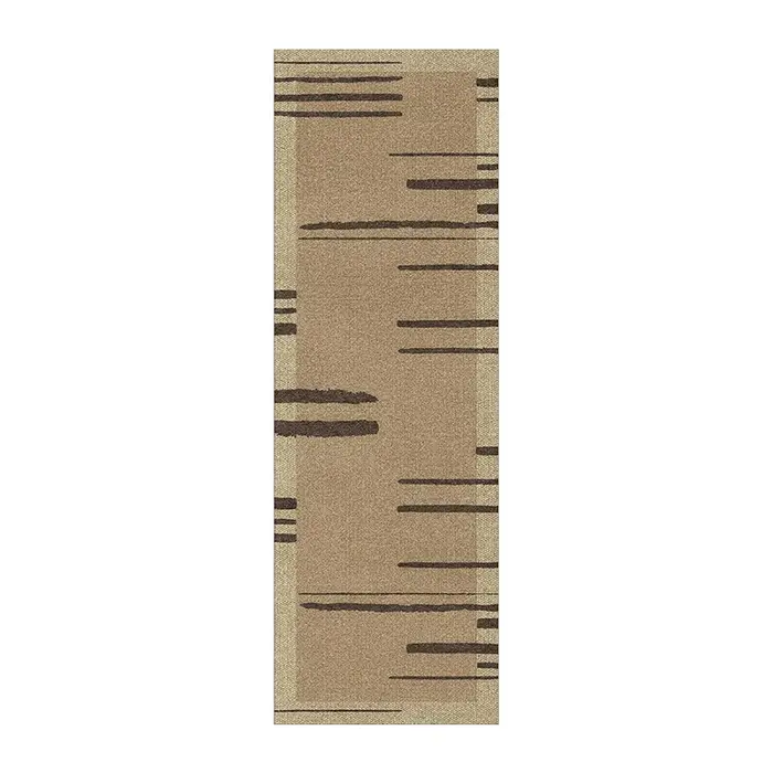 Tapis de sol antidérapant, imperméable, résistant à la saleté, marron, Imitation Texture, ligne, tap