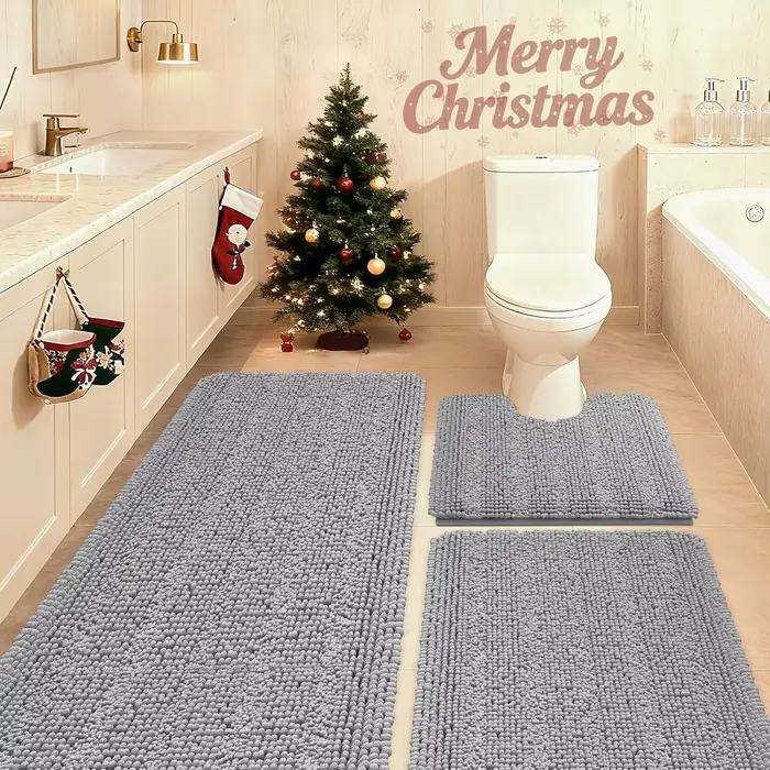 Ensemble de tapis de salle de bain absorbants