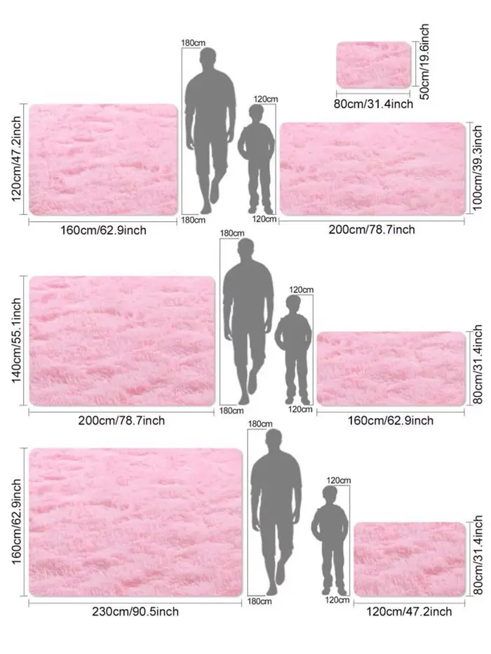 Tapis de chambre à coucher rose pour chambre d'enfant