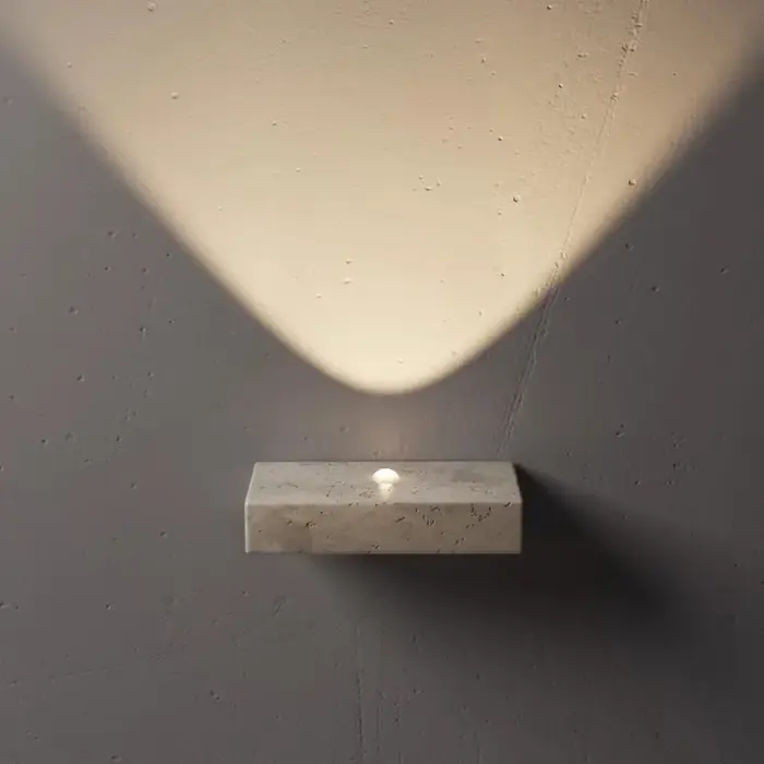 Applique murale LED en travertin jaune, en marbre wabi-sabi, pour chambre à coucher, Bar, hôtel, lam