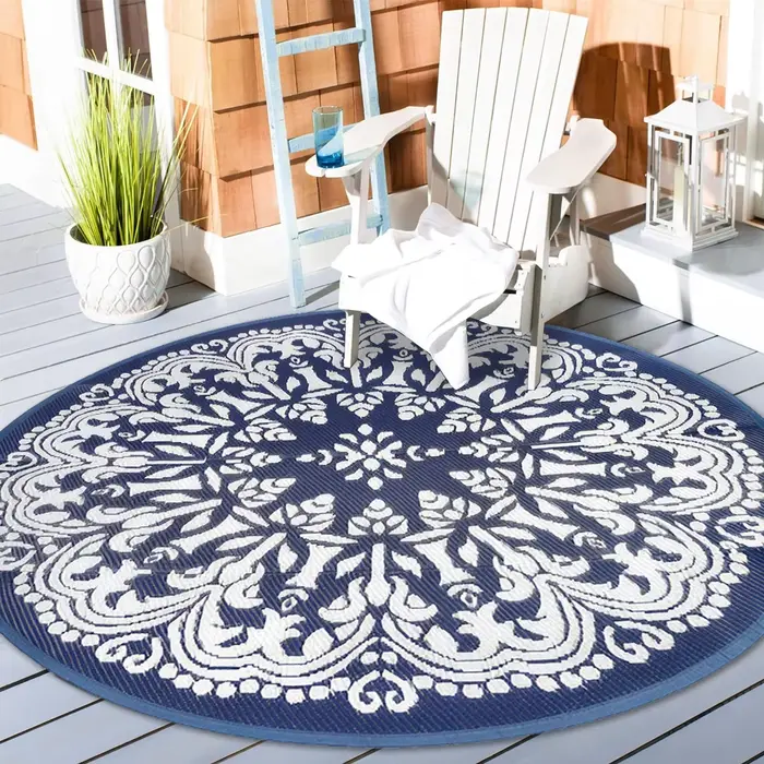 Tapis réversible imperméable double face pour extérieur