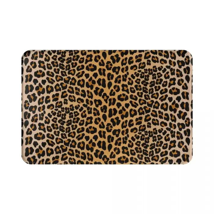 Polymère de tapis Lea imprimé léopard, polyester Doorvirus, FootSub, non ald, polymères absorbants, 