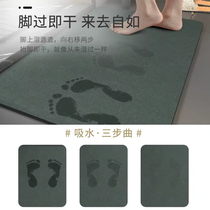 Tapis de salle de bain en diatomées