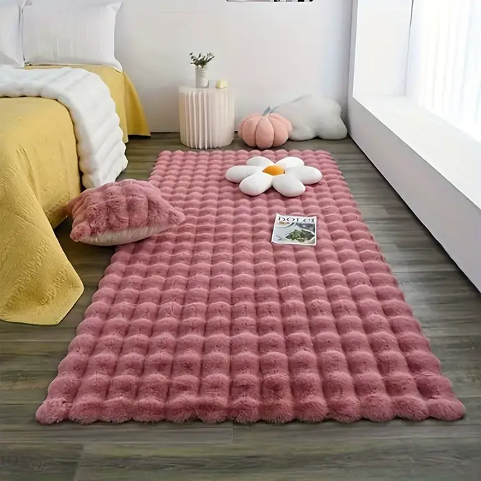 Tapis en fourrure de lapin