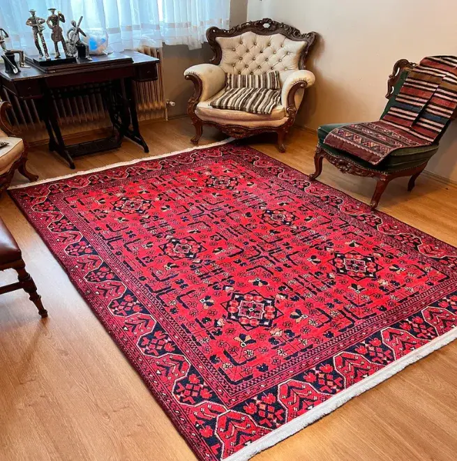 Tapis d'appoint turquoise style persan