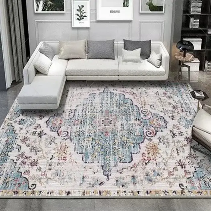 Tapis persan vintage pour salon, tapis non ald lavables, grand tapis de chevet, décor de salon et de chambre à coucher, style ancien, 200x300