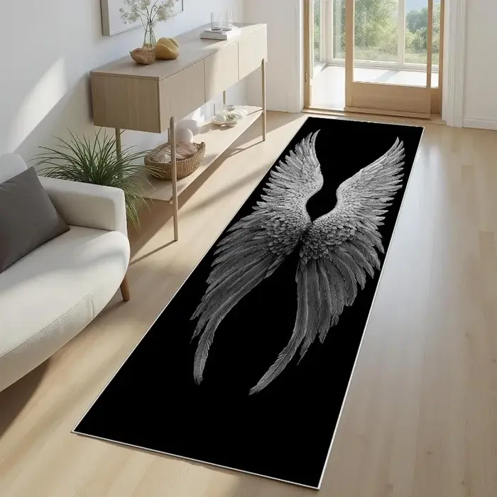 Tapis de chemin gothique à motif de crâne