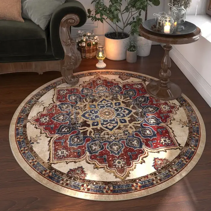 Tapis rond de Style nordique pour décoration de chambre à coucher