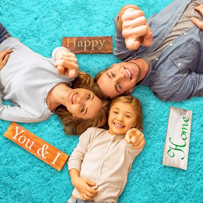 Tapis rond moelleux et doux pour chambre d'enfant