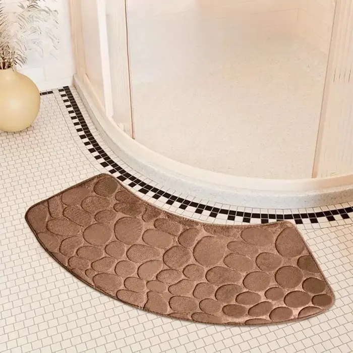 Tapis de Sol Absorbant Incurvé en Forme d'Éventail