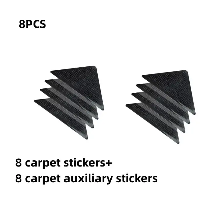 4 pièces 8 pièces/ensemble Triangle lavable réutilisable tapis pince anti-dérapant