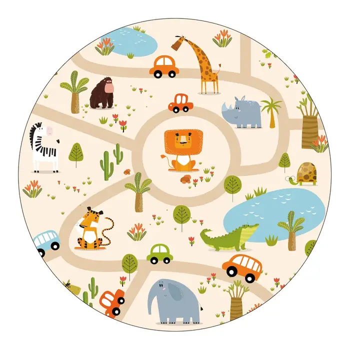 Tapis en Polymère Antidérapant pour Bébé, Salon, Chambre à Coucher, Voiture, Jeu de Route