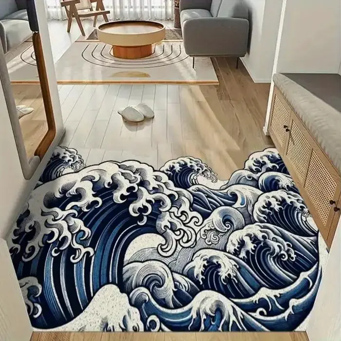 VIKAMA Tapis japonais Great Wave Area