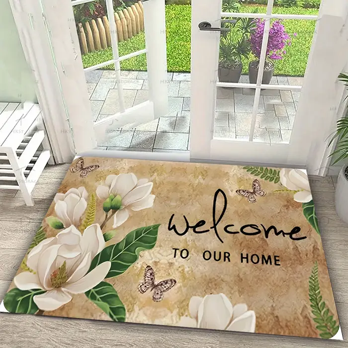 Tapis de bienvenue papillon Floral