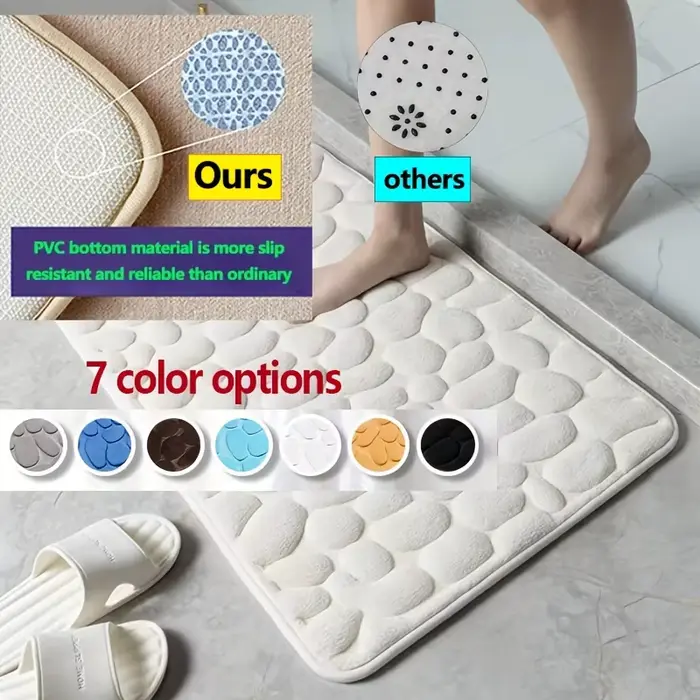 Tapis de salle de bain épais en Fiber
