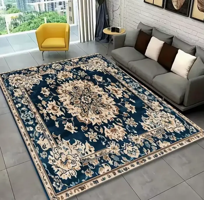 Tapis de style bohème persan à motifs sombres
