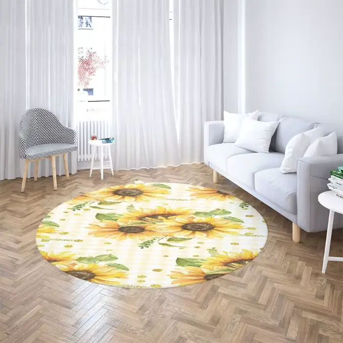 Tapis floral rose pivoine