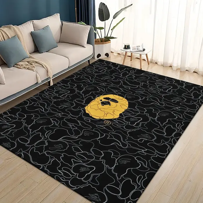 Nouveau style 2025 – Tapis de dessin animé B-BAPE pour salon
