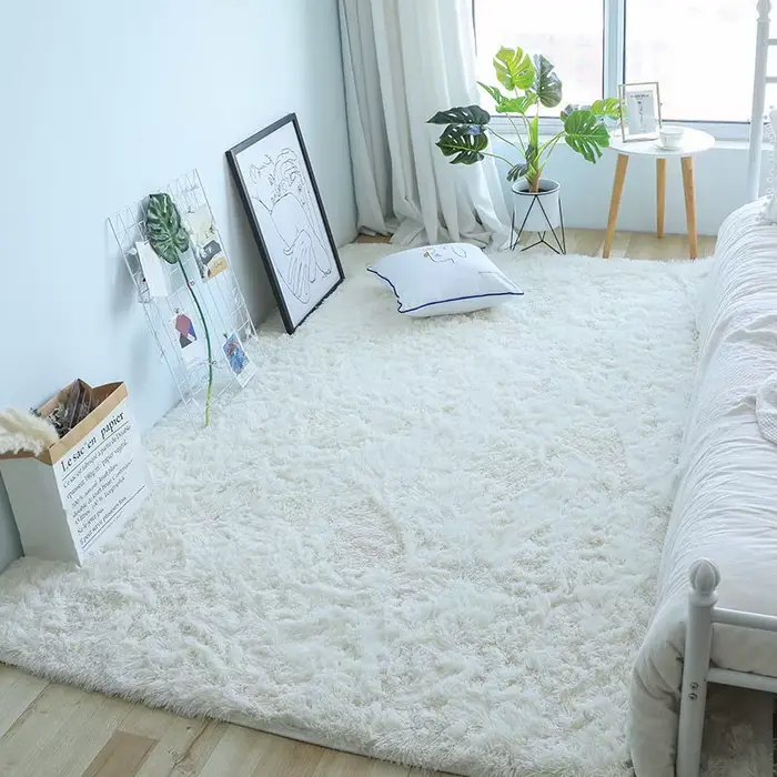 Tapis de hall moelleux blanc