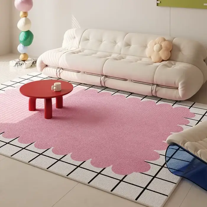 Tapis de salon jaune Style crème