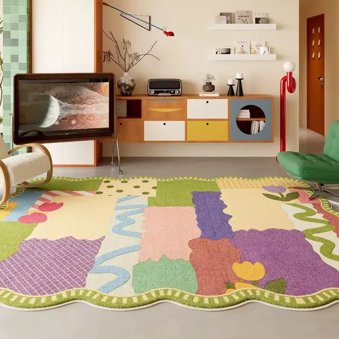 Tapis de salon abstrait motif Dopamine