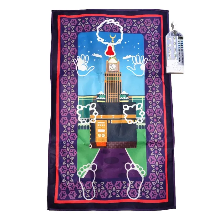 Tapis de prière parlant, tapis interactif éducatif Salah, cadeau pour enfants musulmans, couverture