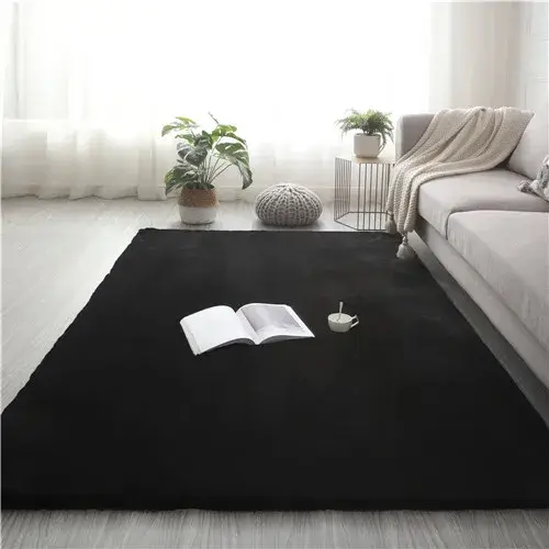 Tapis en Fausse Fourrure de Lapin Super Doux