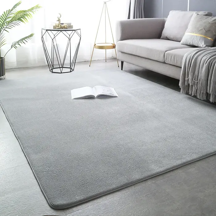 Tapis en velours de corail de couleur unie, moderne, pour salon, chambre à coucher, chevet, salon, T