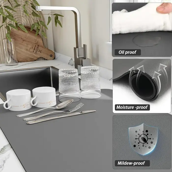 Accessoires de cuisine tapis de séchage de vaisselle