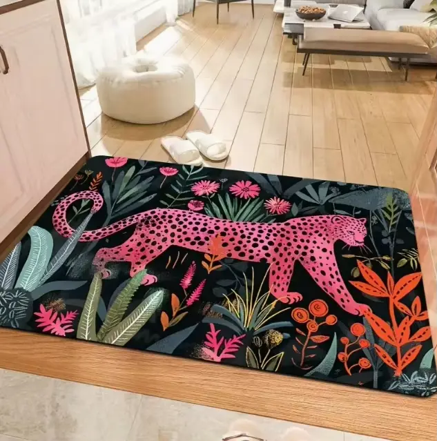 Tapis de baignoire léopard de luxe Simple