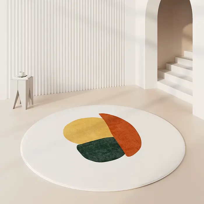 Tapis rond de grande surface