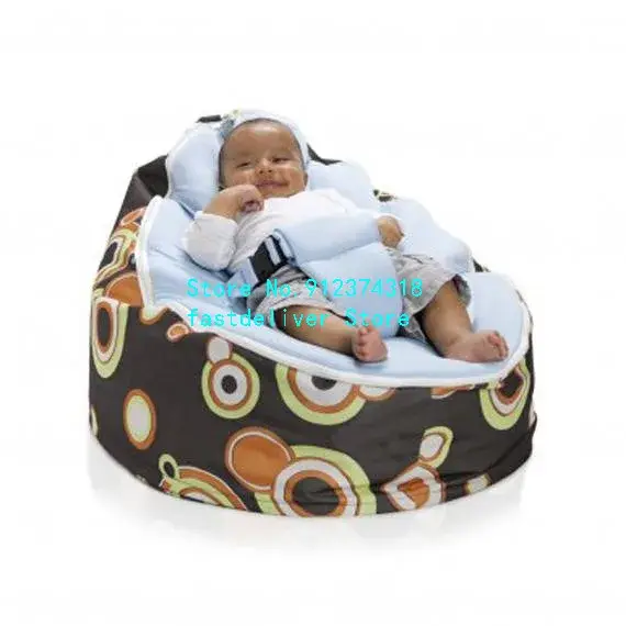 Pouf doux pour nourrir bébé, housse de lit sans remplissage, pouf pour bébé, lit câlin avec ceinture
