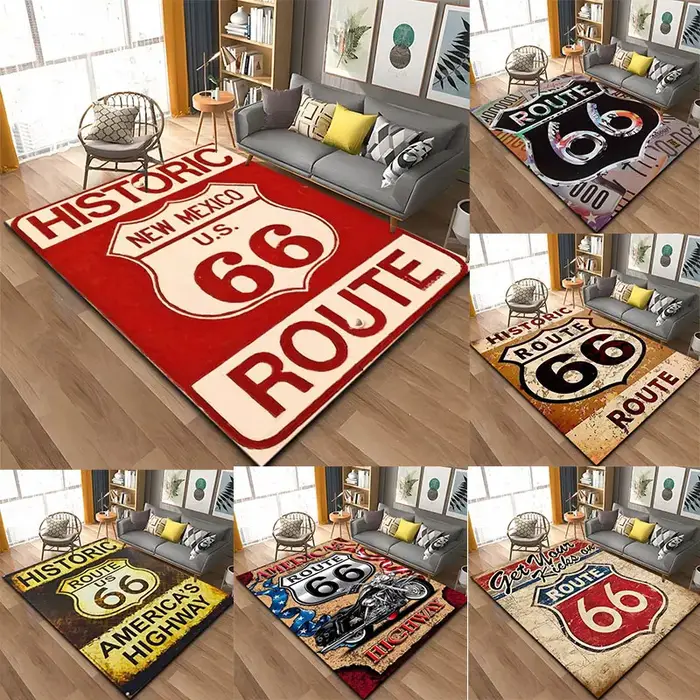 Tapis à motif de Route historique 66