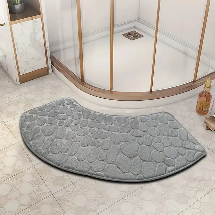 Tapis de Sol Absorbant Incurvé en Forme d'Éventail