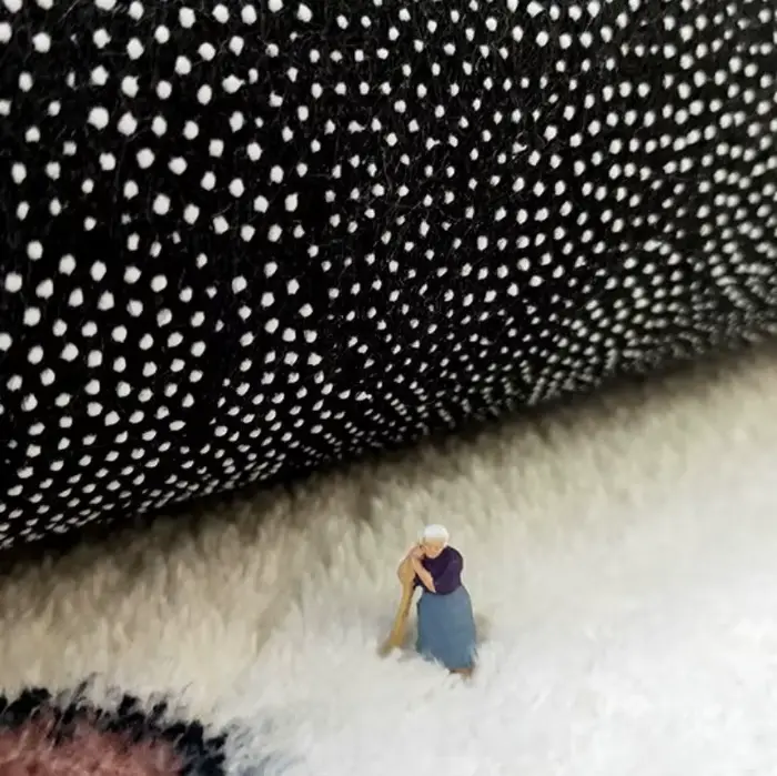 VIKAMA Tapis de style bande dessinée noir et blanc