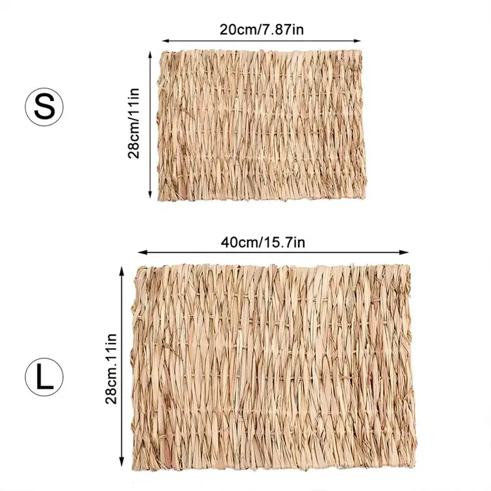 Polymère à Mâcher Tissé en Paille Naturelle pour Petit Animal