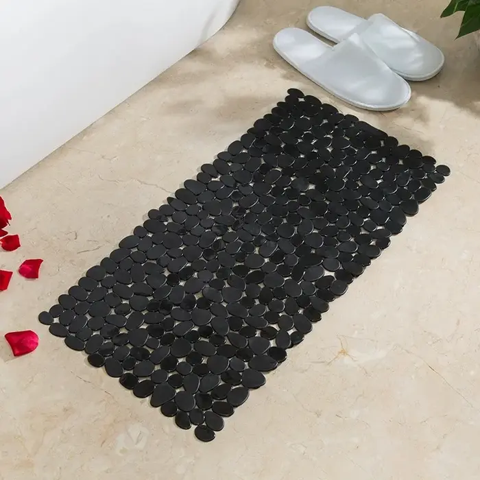 Tapis de bain antidérapant avec ventouses-tapis de sol de douche en PVC
