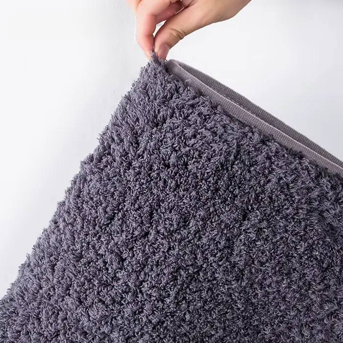 Tapis de salle de bain absorbant cheveux longs