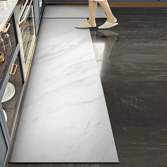 Tapis De Cuisine motif marbre